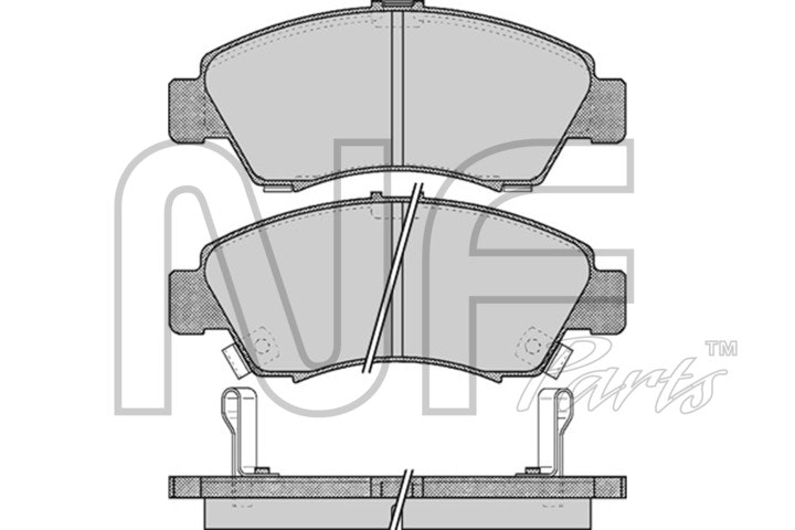 NF PARTS stabdžių trinkelių rinkinys, diskinis stabdys NF0016521